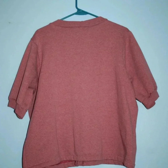 The Vermont Country Store Vintage Button Front Sweatshirt Cardigan XL Dusty Rose - Picture 8 of 12